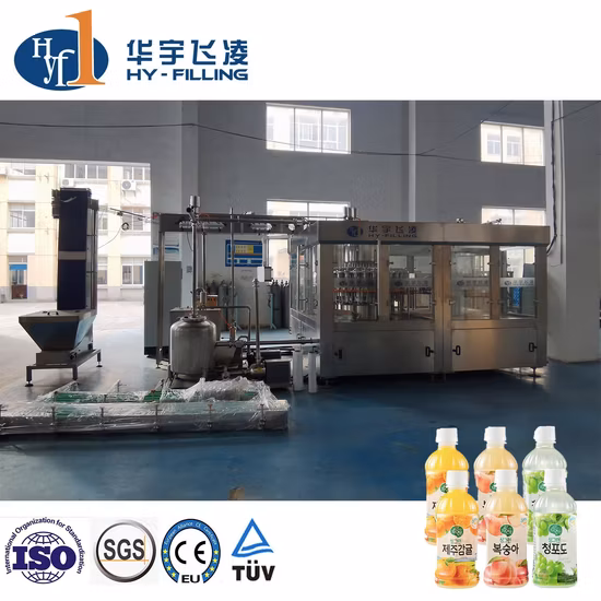 Jus/café/eau aromatisée/thé/boisson laitière Lavage Machines de capsulage de remplissage Machine de traitement de jus/journal Machine d'emballage d'étiquetage