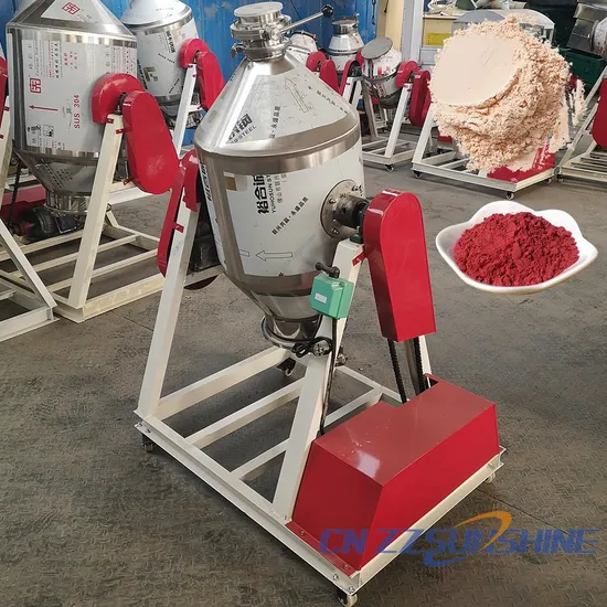 Mélangeur à cône double spirale asymétrique en porte-à-faux